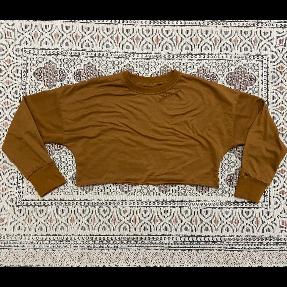 Crop crewneck sweatshirt